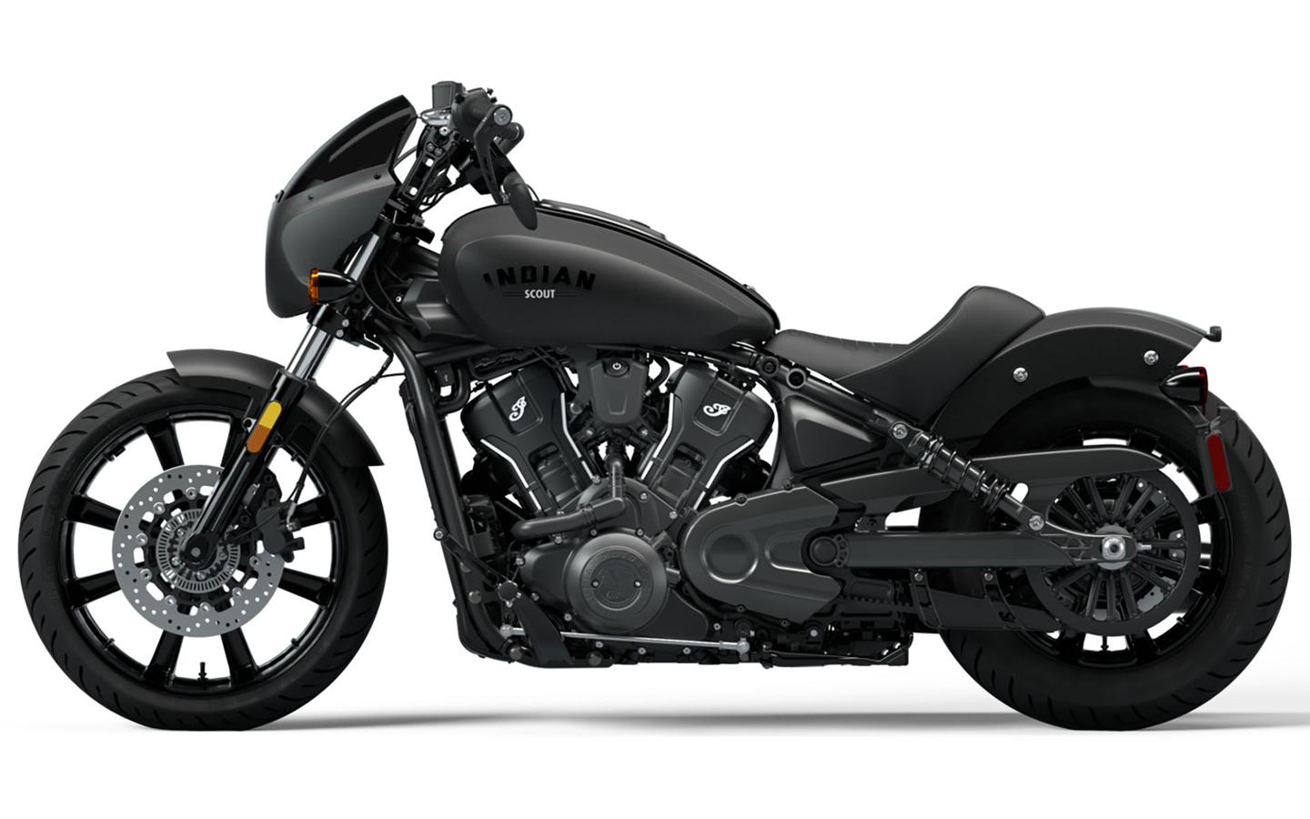 New 2025 Indian Motorcycle Sport Scout Limited + Tech Black Smoke - Image 2