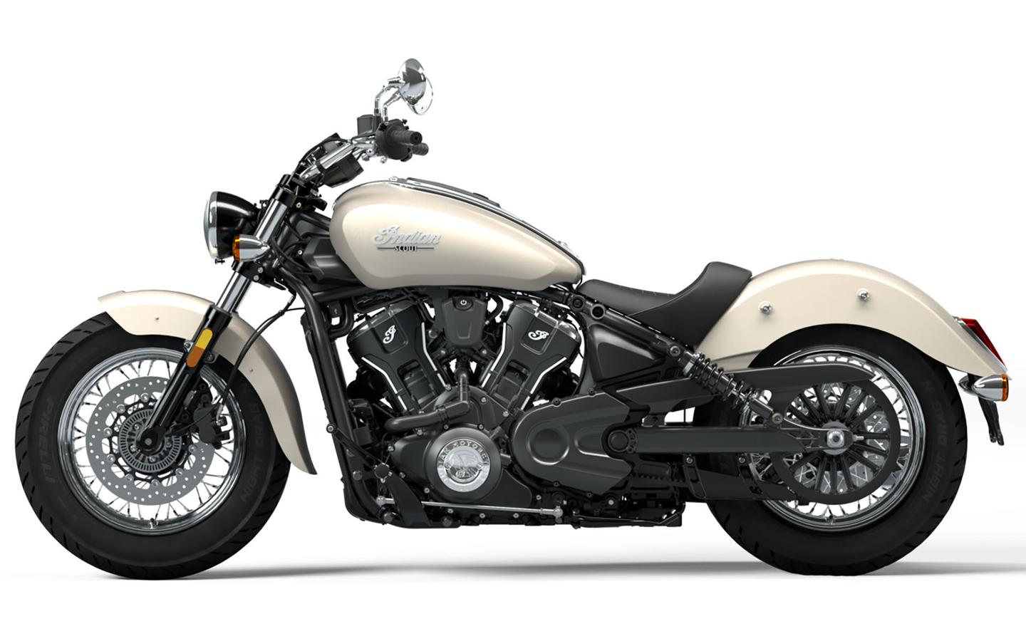 New 2025 Indian Motorcycle Scout Classic Limited Silver Quartz Smoke - Image 2