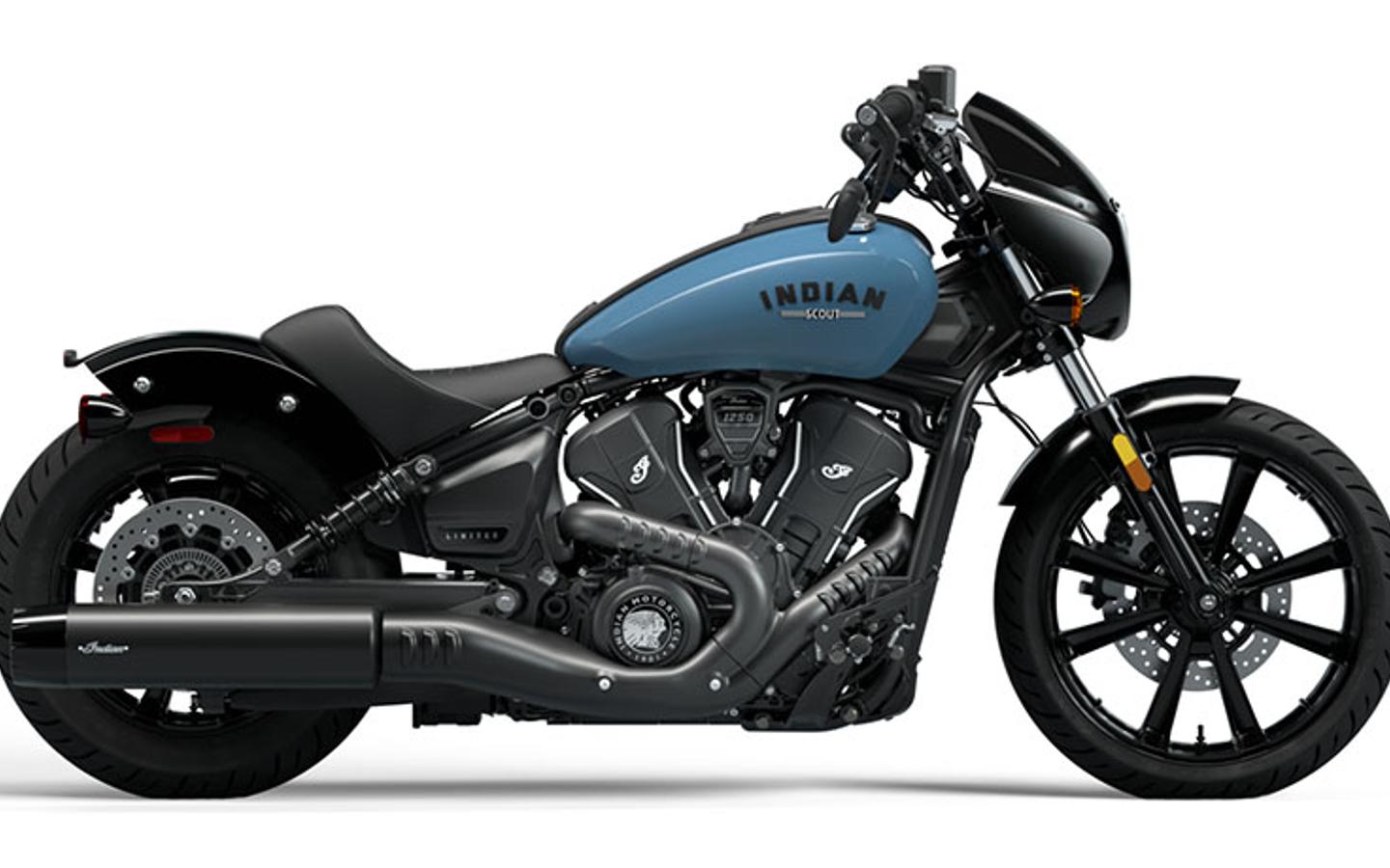 New 2025 Indian Motorcycle Sport Scout Limited Storm Blue